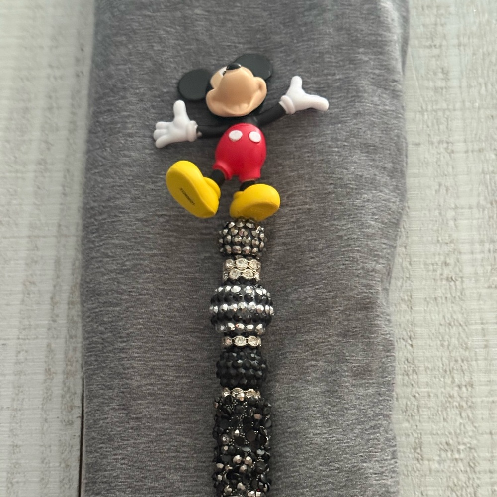 Mickey Mouse Black Beaded pen